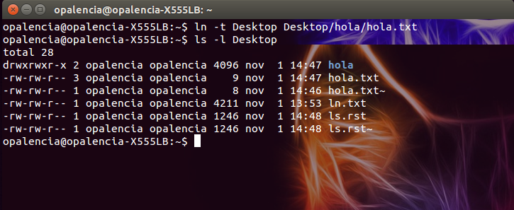 Crear enlaces entre archivos > ln — documentación de TerminalLinux - 0.2