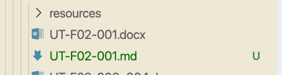 Word to Markdown conversion result