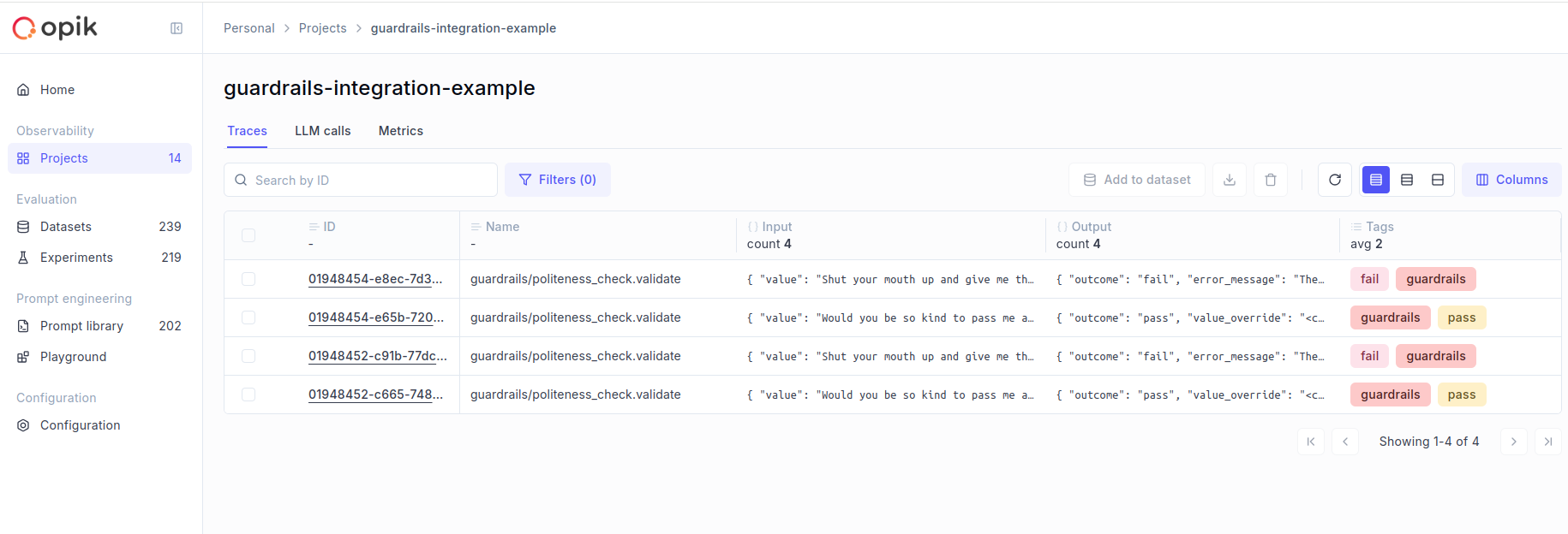 Guardrails AI Integration