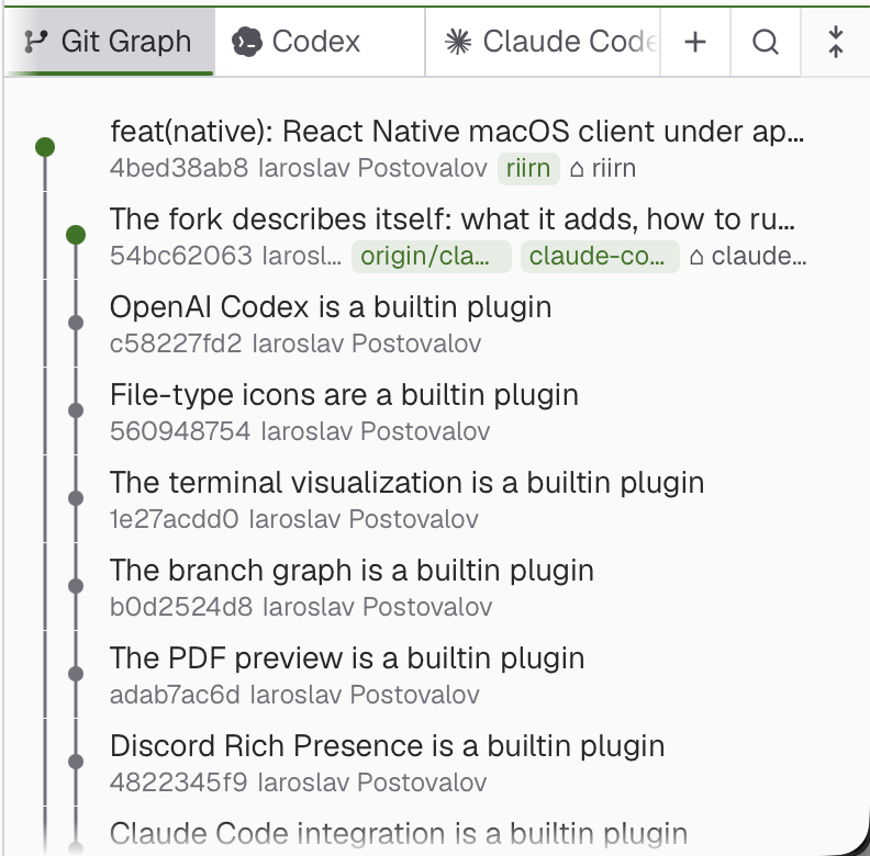 Git Graph side tool