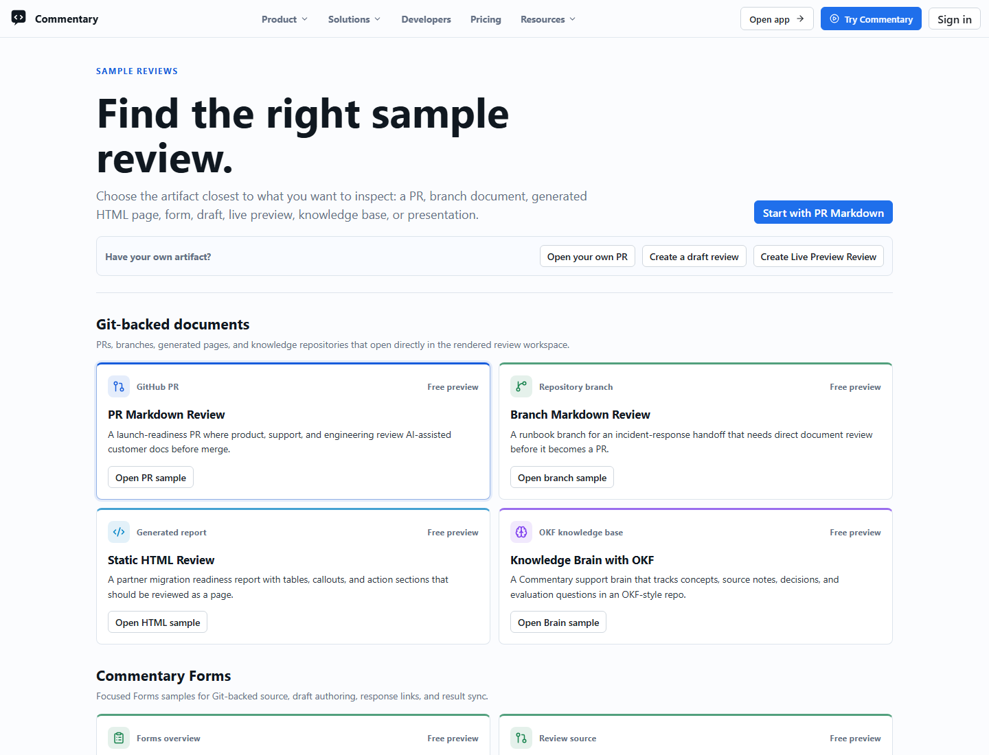 Demo selector