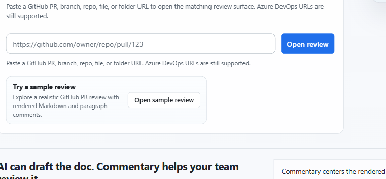 Homepage review intake