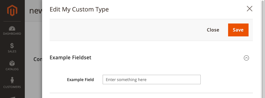 Custom module form