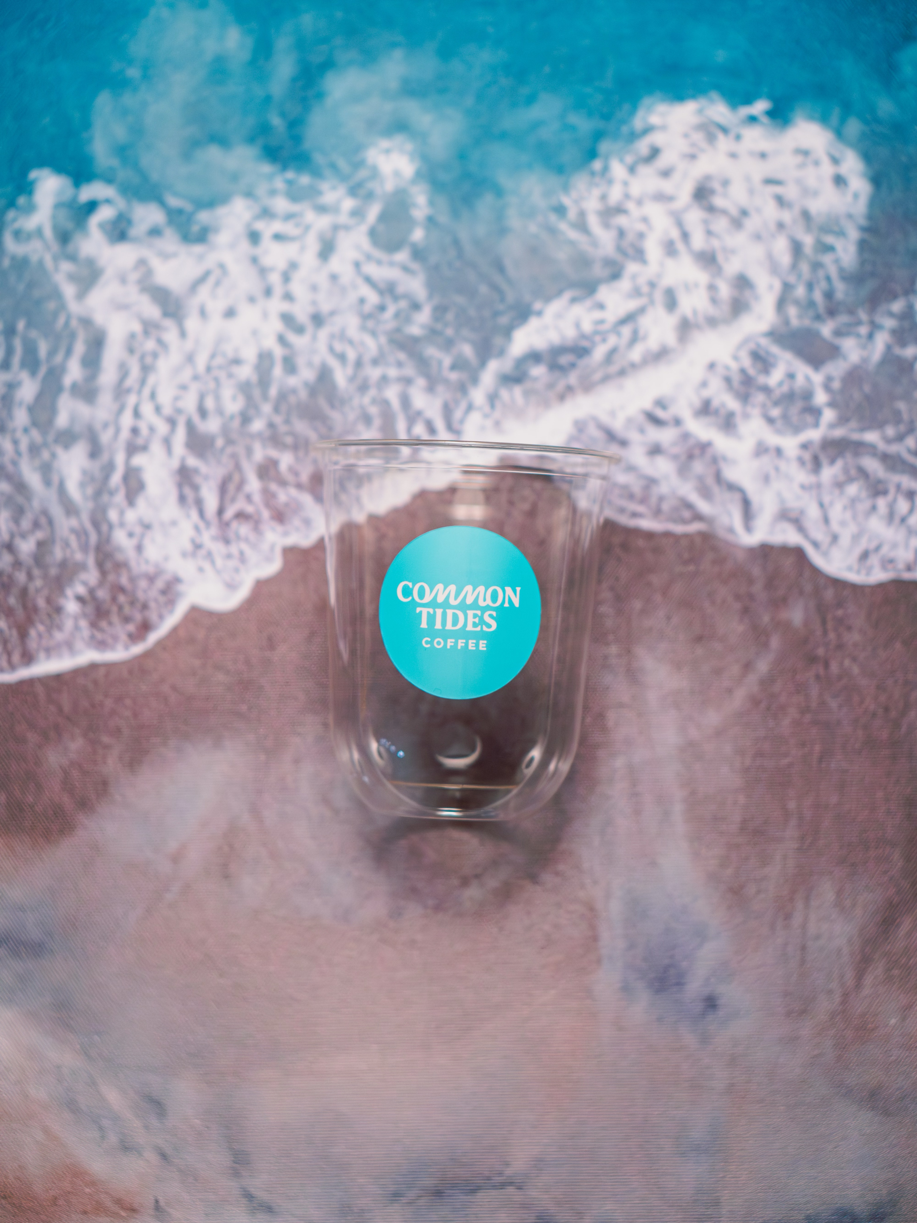 Common Tides compostable cup, eco-friendly specialty coffee served from Wilmington NC's sustainable mobile coffee trailer