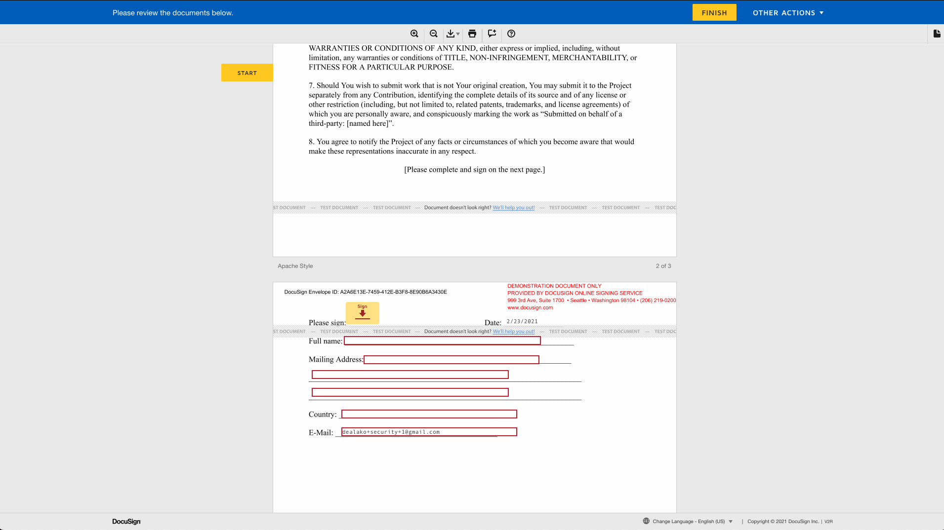 Docusign View 2