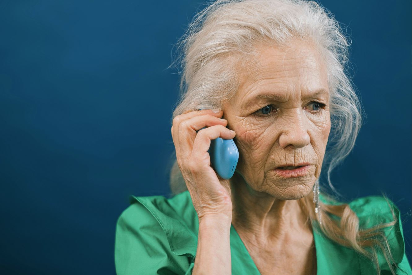 Senior woman with phone