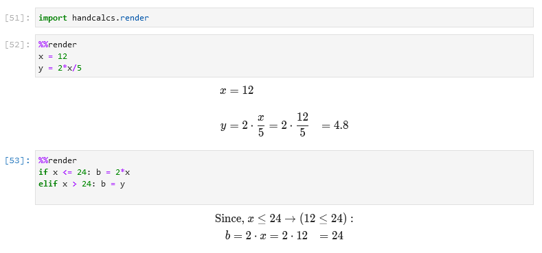 Conditional calculations