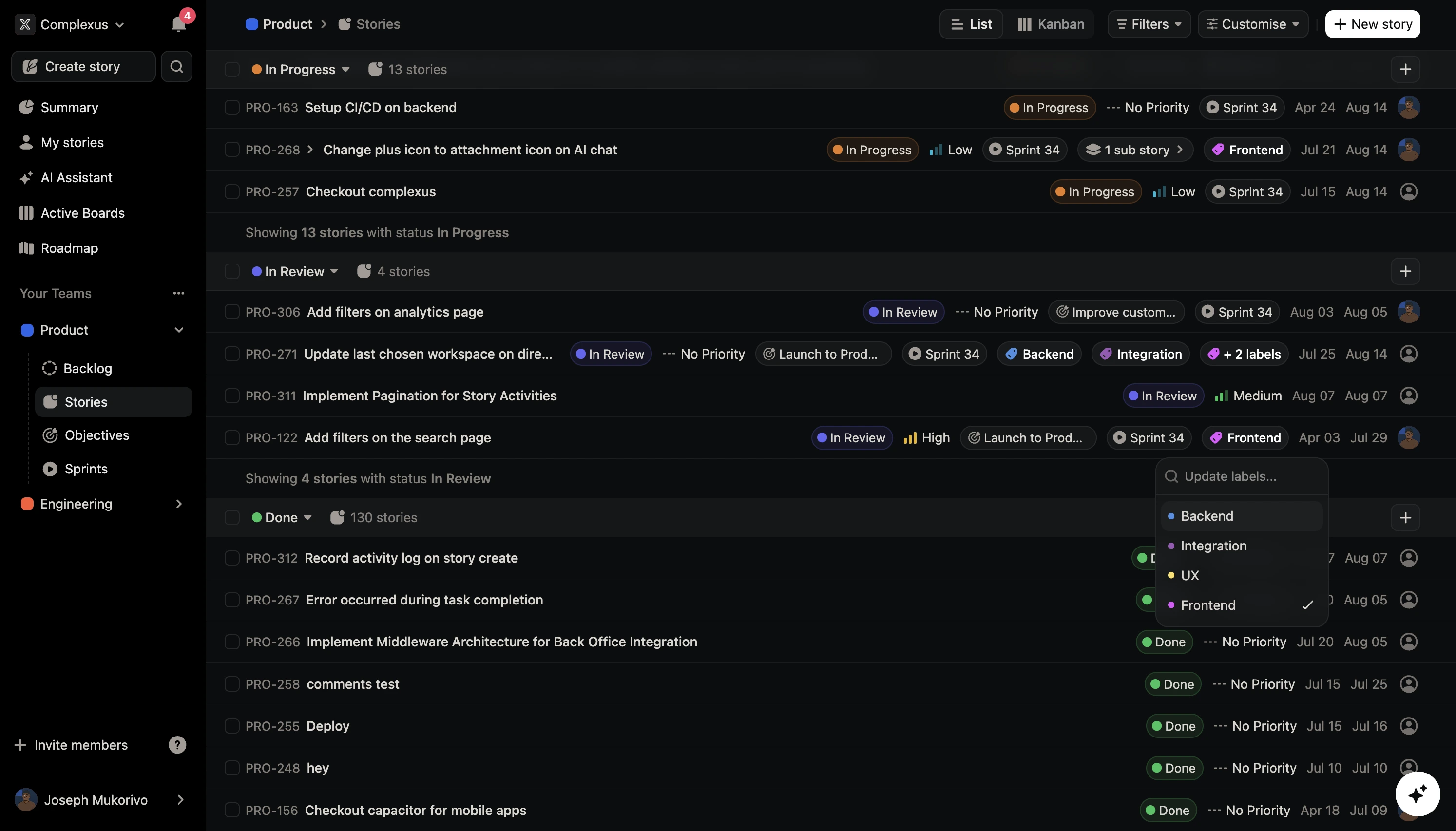 List View
