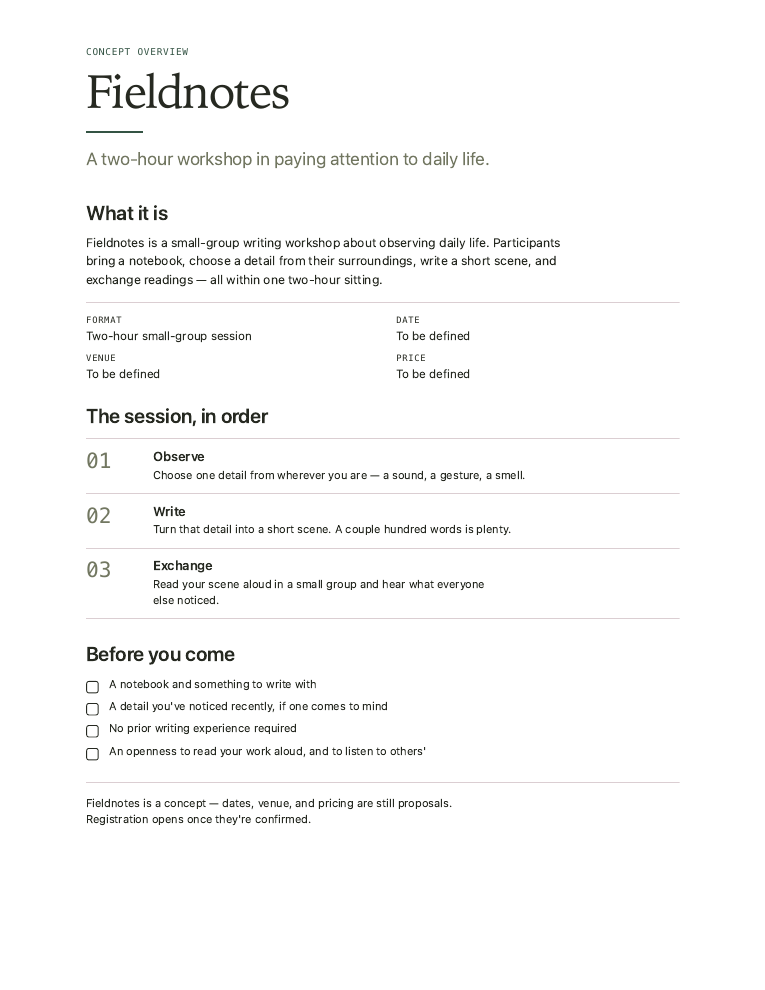 Visual document, print rendering