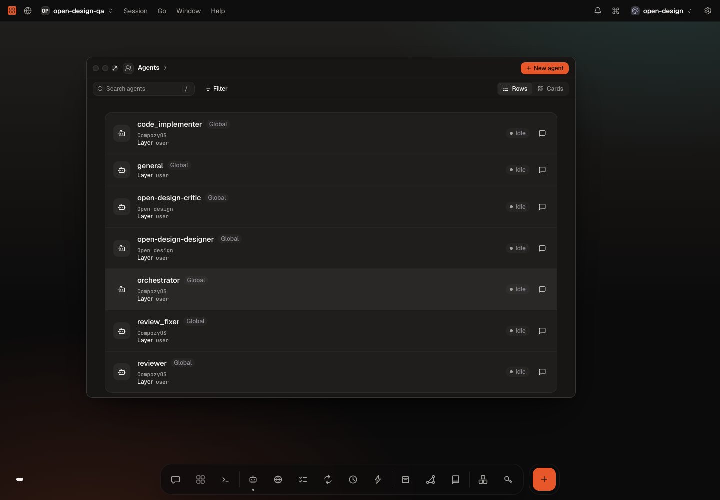 Native profile and agent catalog