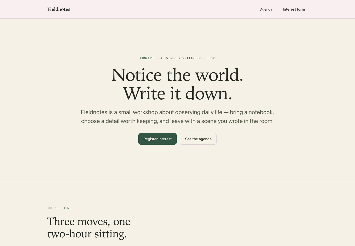 Site reference from a UI/UX brief