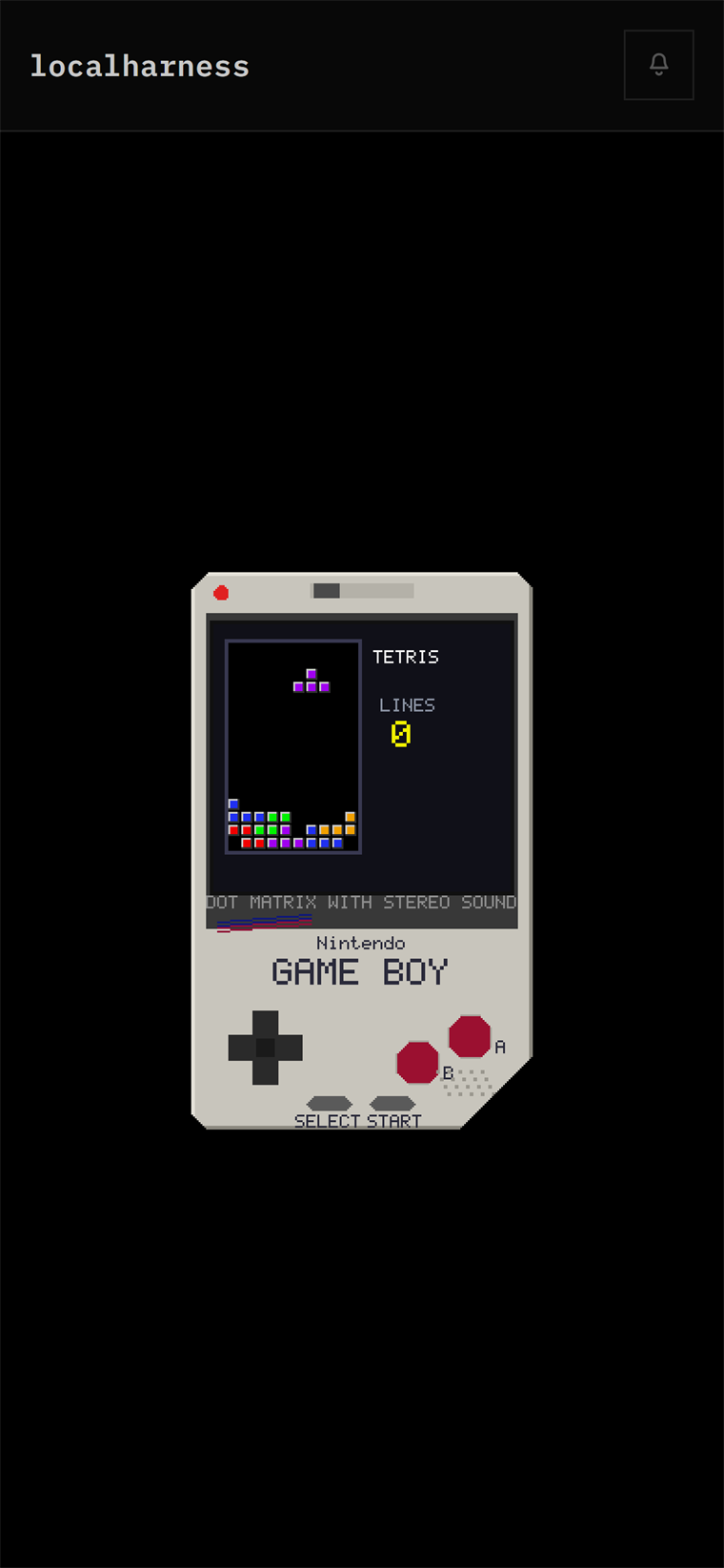 A cartridge running in-browser