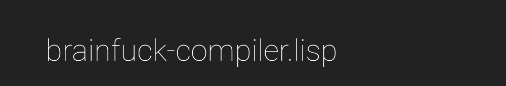 Brainfuck Compiler , brainfuck – OXDQH
