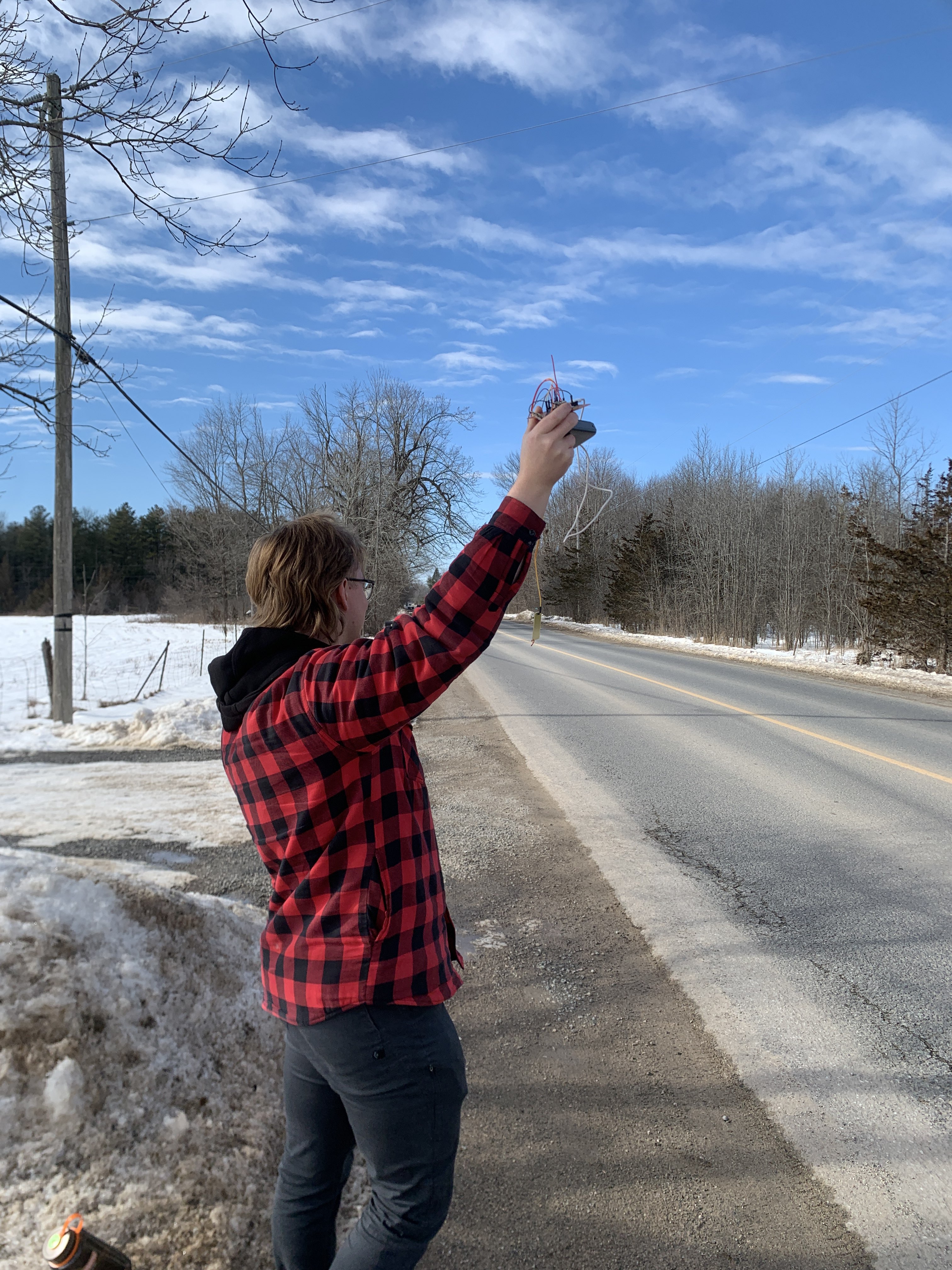 Ryan holding up node for testing on 2/4/2024