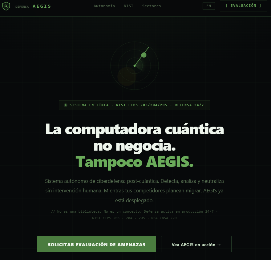 AEGIS dashboard