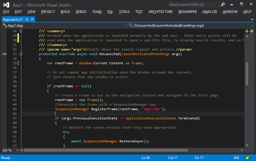 C# Color Scheme Screenshot