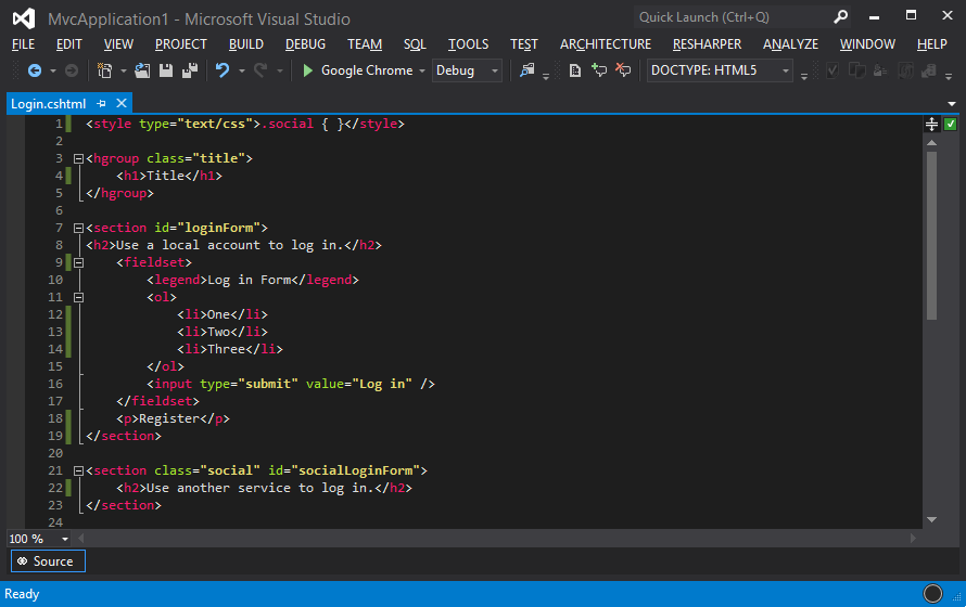 HTML Color Scheme Screenshot