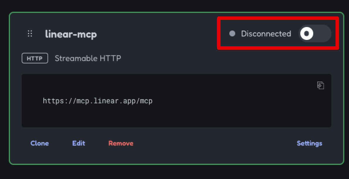 MCP inspector connect