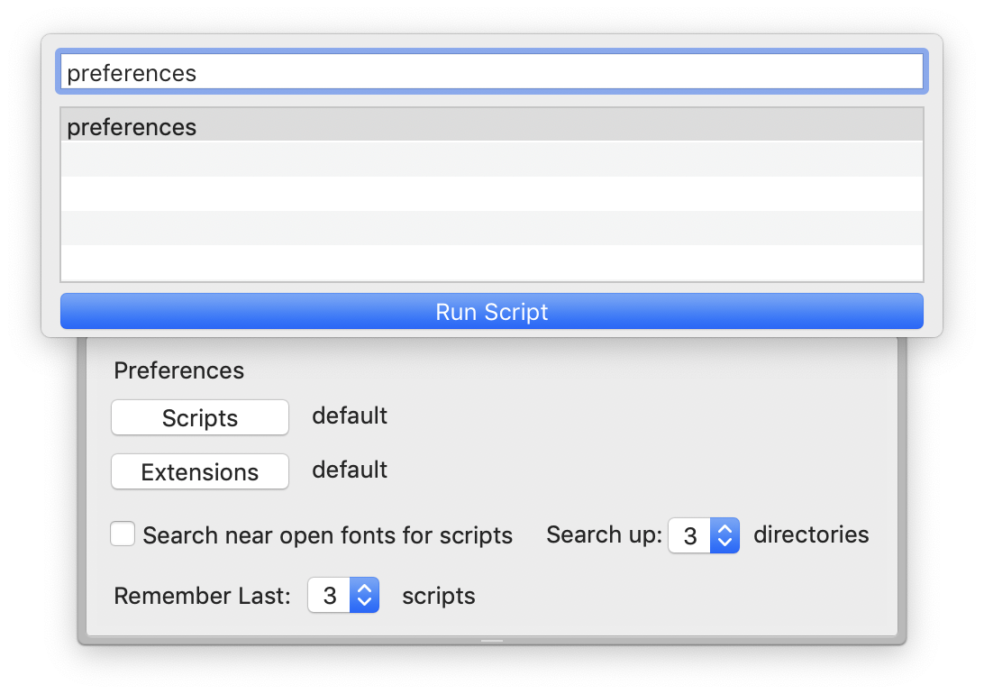 Script Launcher Preferences