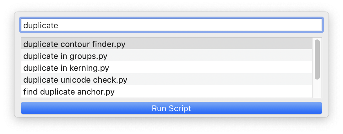 Script Launcher Screenshot