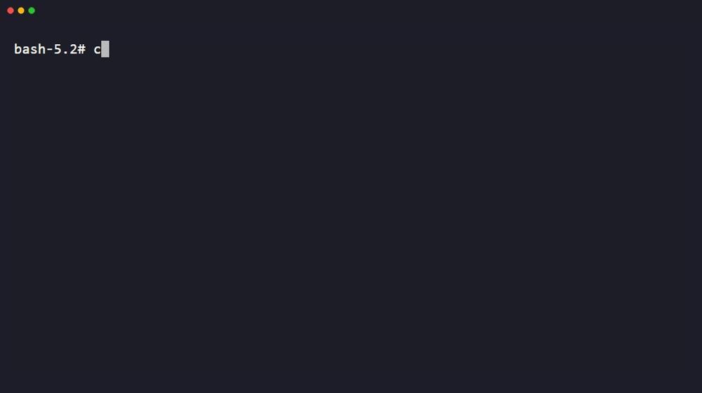 Terminal session catting docs/sample.tape, a minimal vhs recording script, then running ls -la on the rendered docs/sample.gif to show its real file size (3890 bytes)