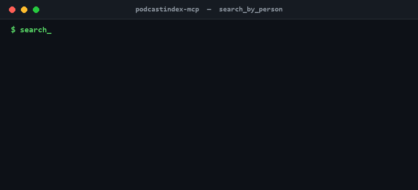 Demo: search_by_person tool call and response