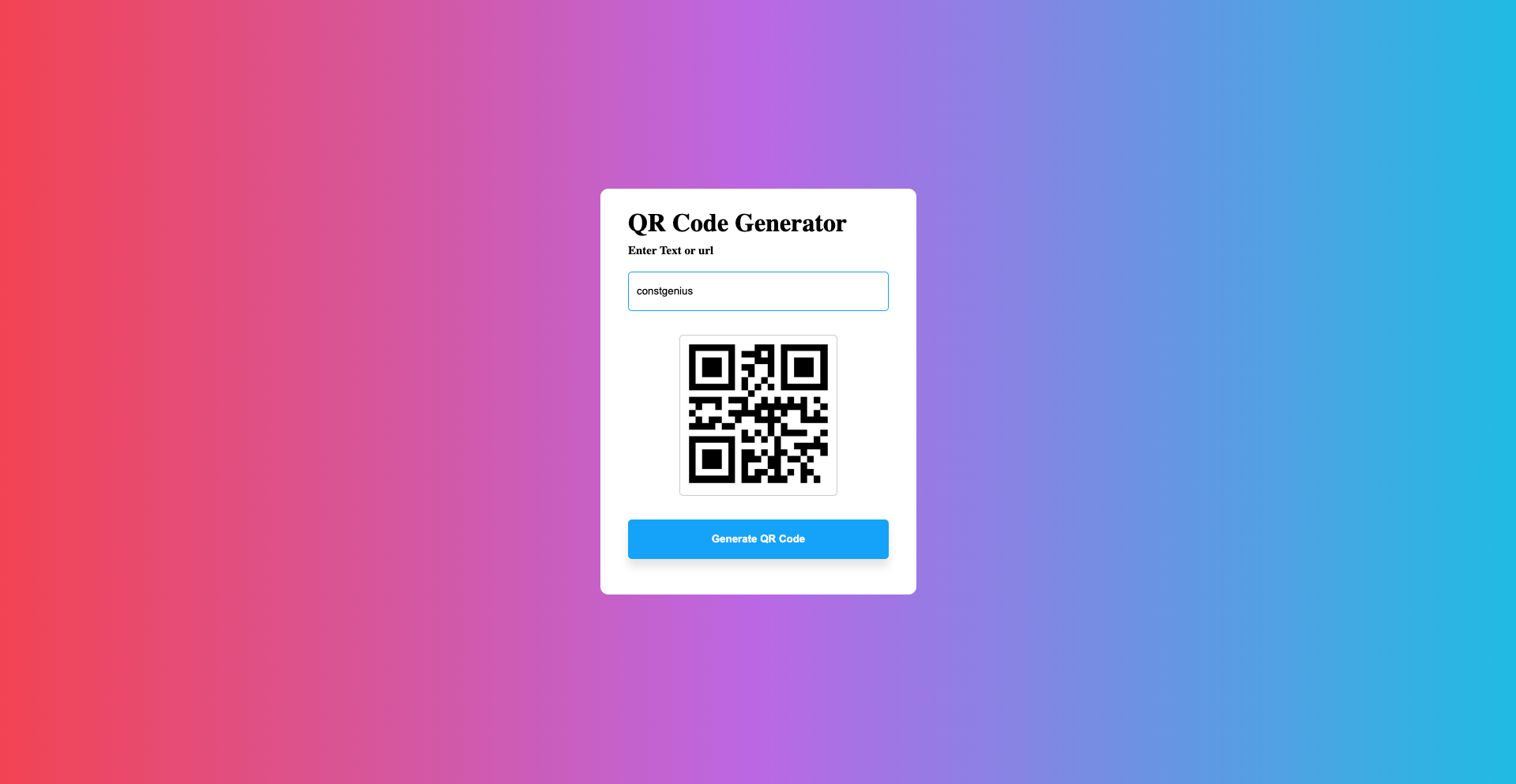 Demo Qr Code Generator