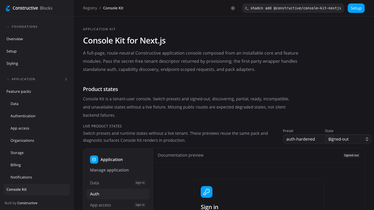 Console Kit documentation