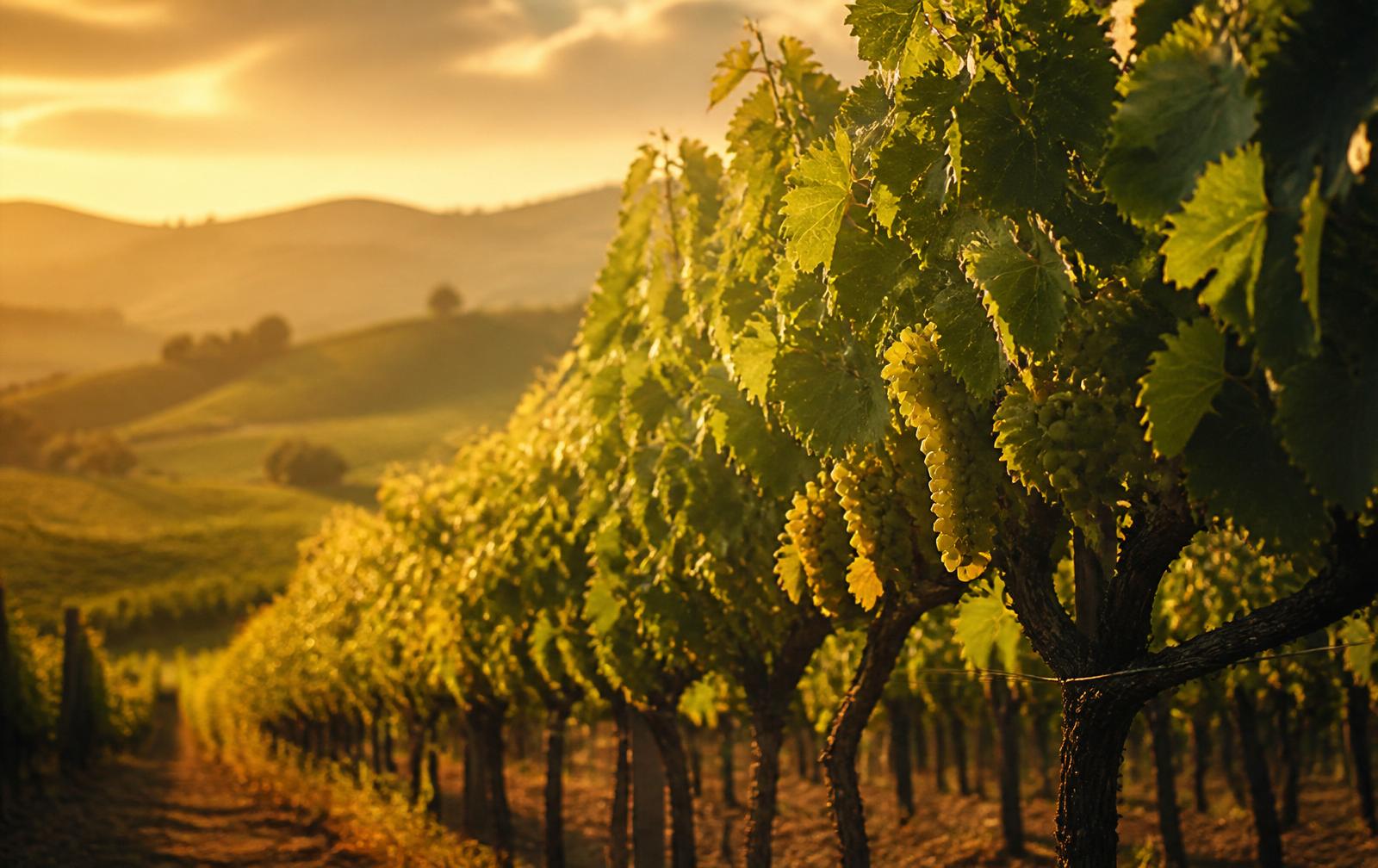 Vineyard representing the history behind Vem Viver