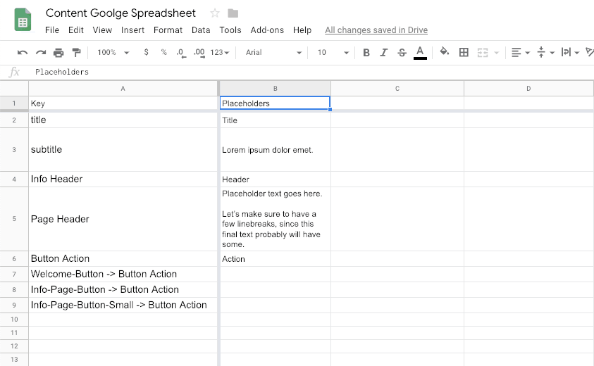 Editing Google Spredsheet