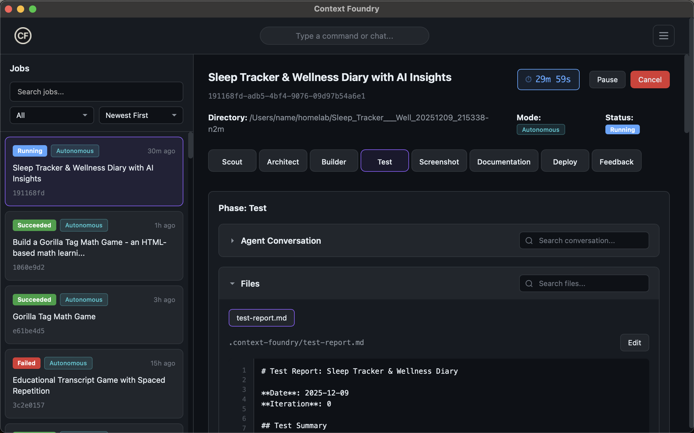 Context Foundry Dashboard
