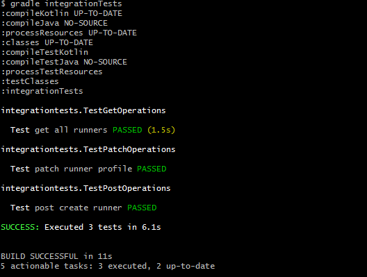 Gradle Test Run