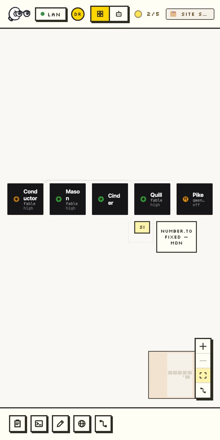 The same canvas at phone width