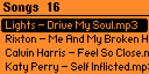 Song list