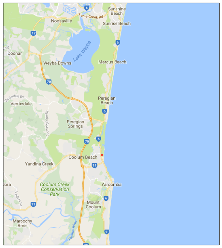 Cartopy Google Tile Example