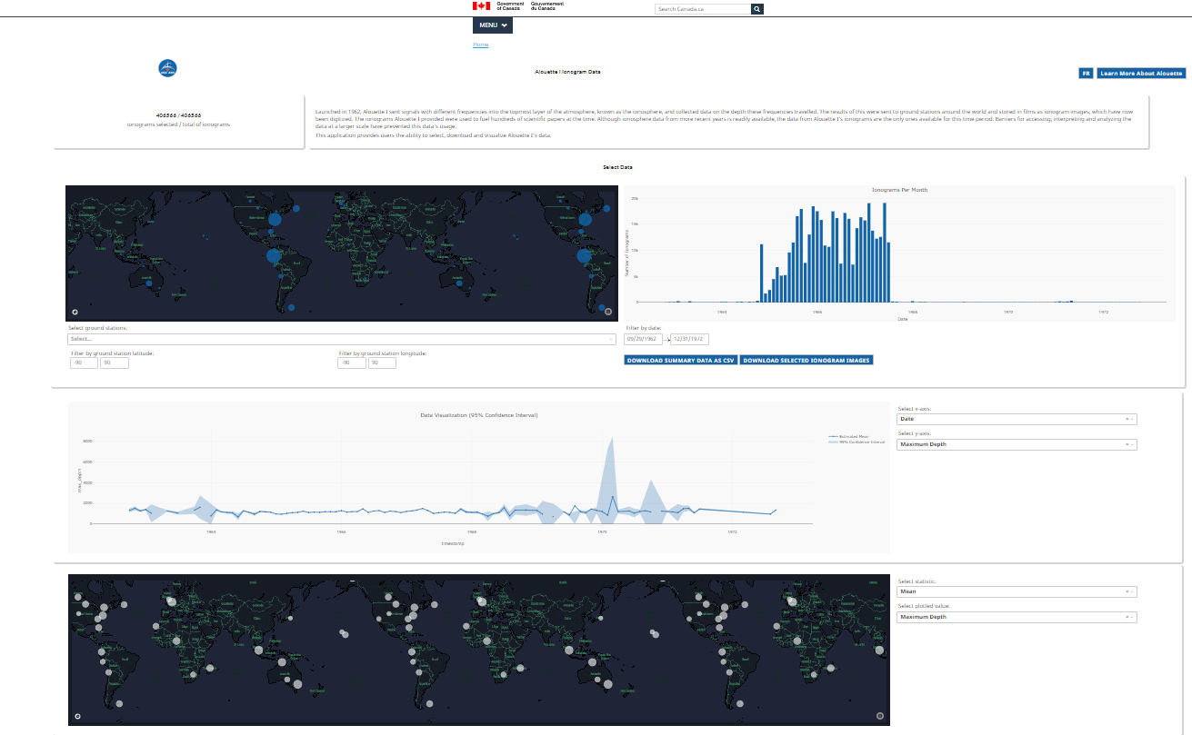 interface de l'application