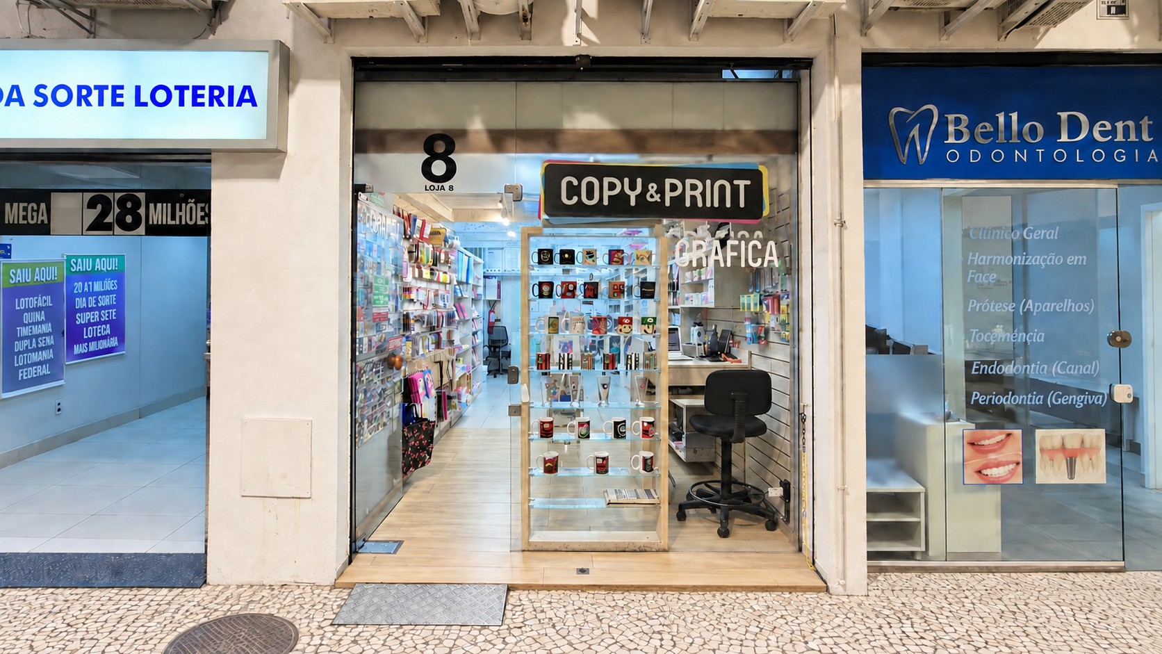 Fachada da loja Etiquetando / Copy & Print Laranjeiras