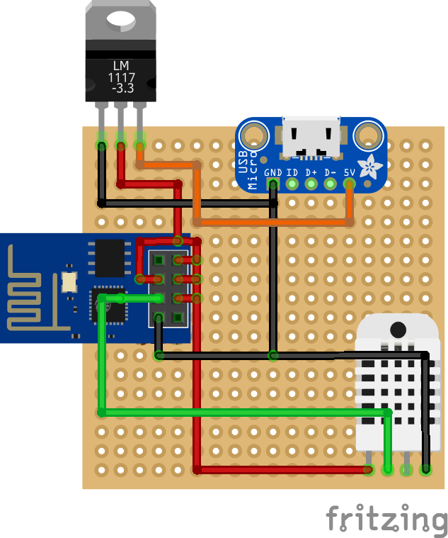 ESP DHT Wiring