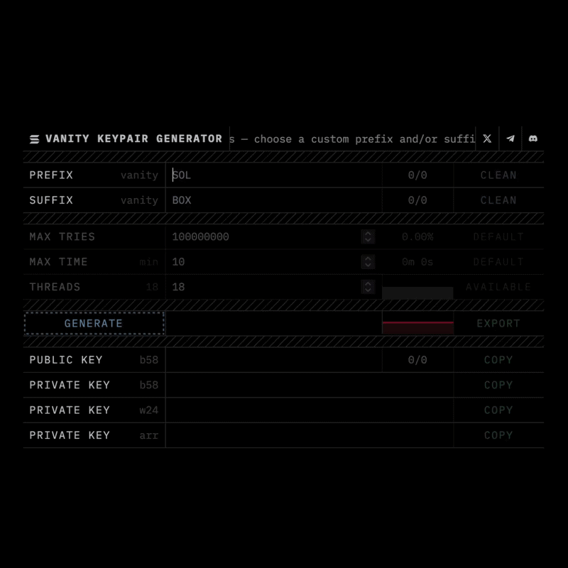 Vanity Keypair Generator