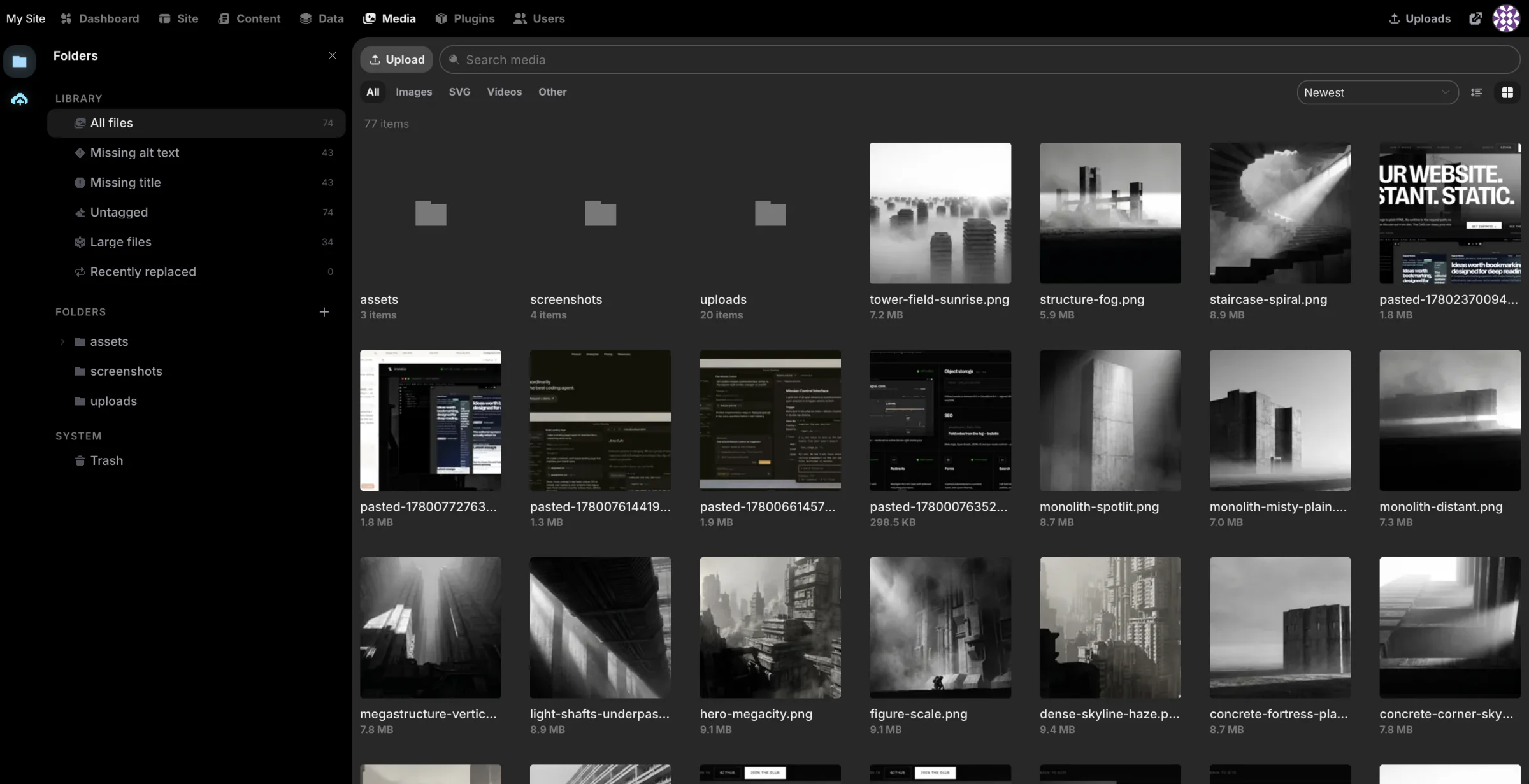 Media workspace 文件管理器