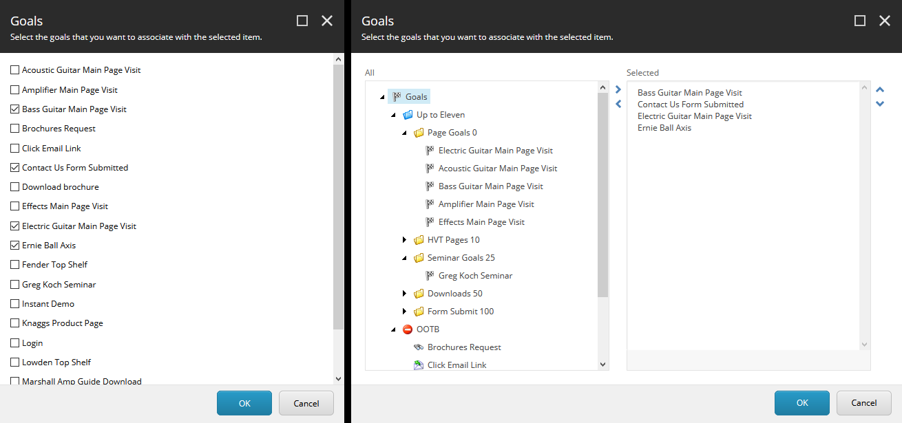 Improved goal selector