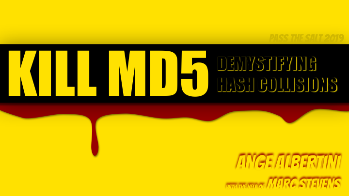 KILL MD5 slides