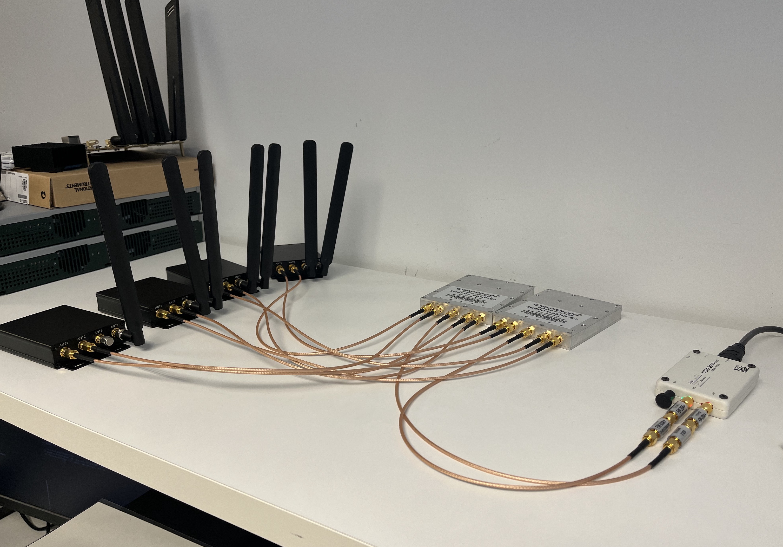 Client's 5G modems connected to the basestation