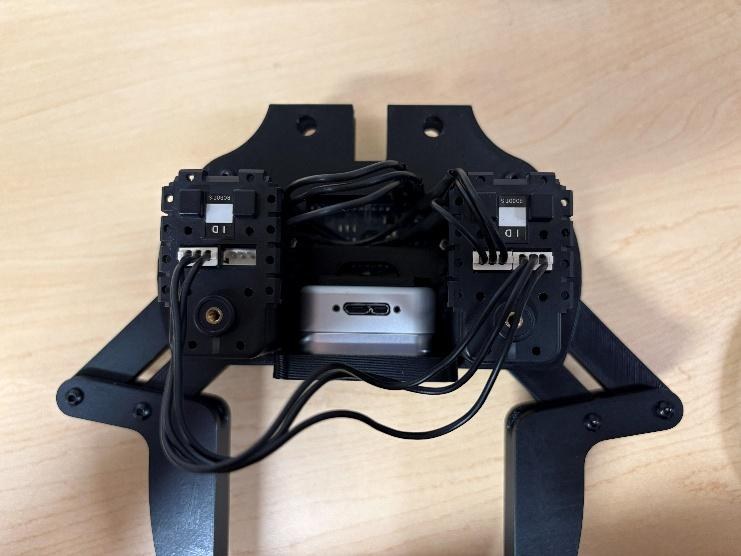 Second detail view of the routed cables