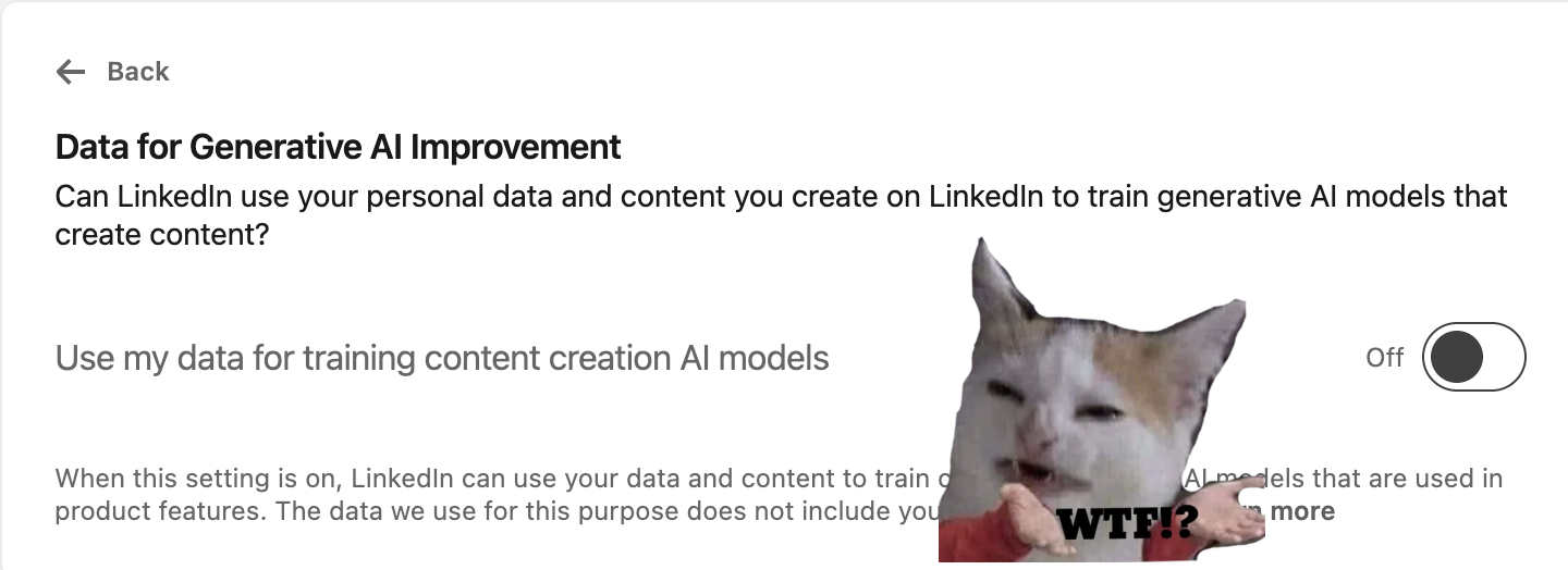 WTF LinkedIn ? You don't even ask ?