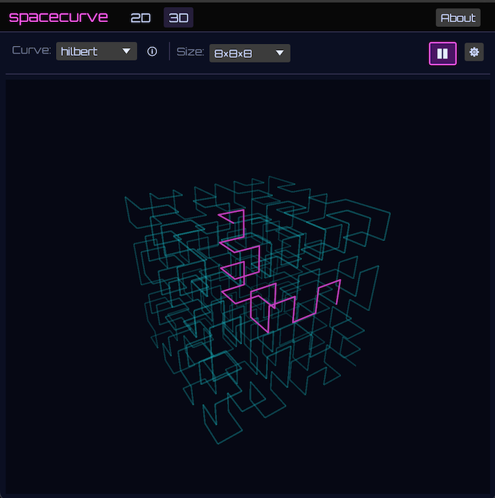 Space-filling curve viewer