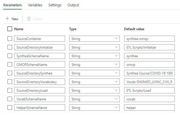 Data Factory Parameters