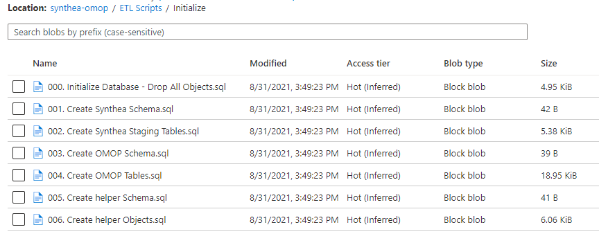 ETL Sripts/Initialize