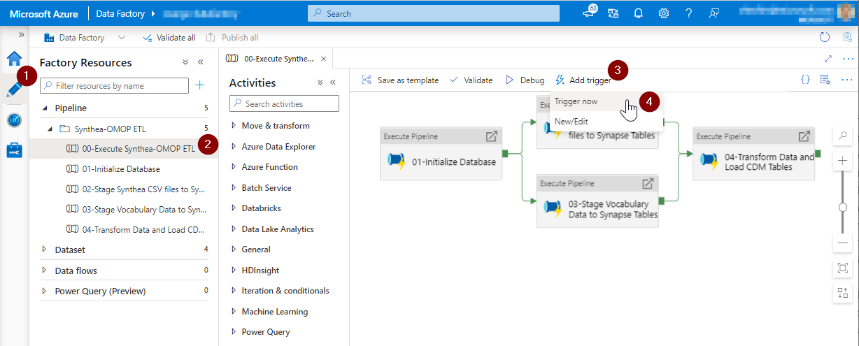 Data Factory trigger pipeline execution