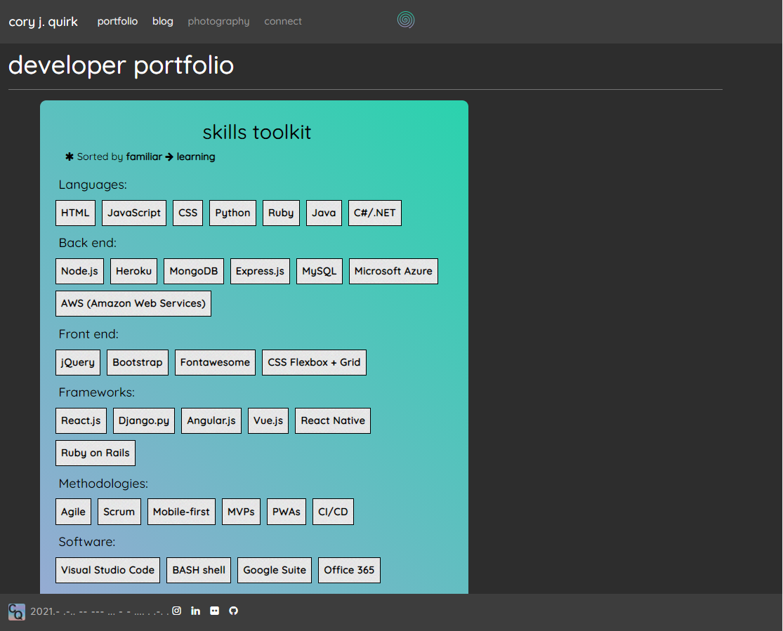 portfolio screenshot